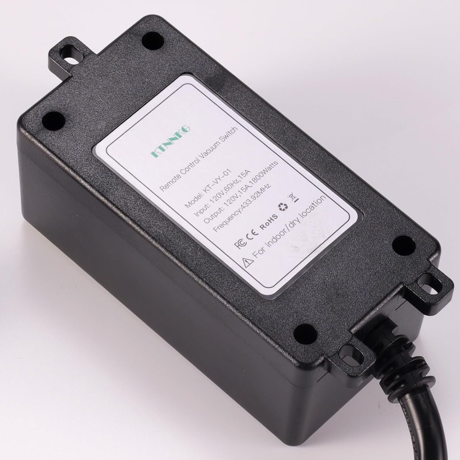 Wireless Remote Control Dust Collector Outlet Switch with 2 Remotes, 120V