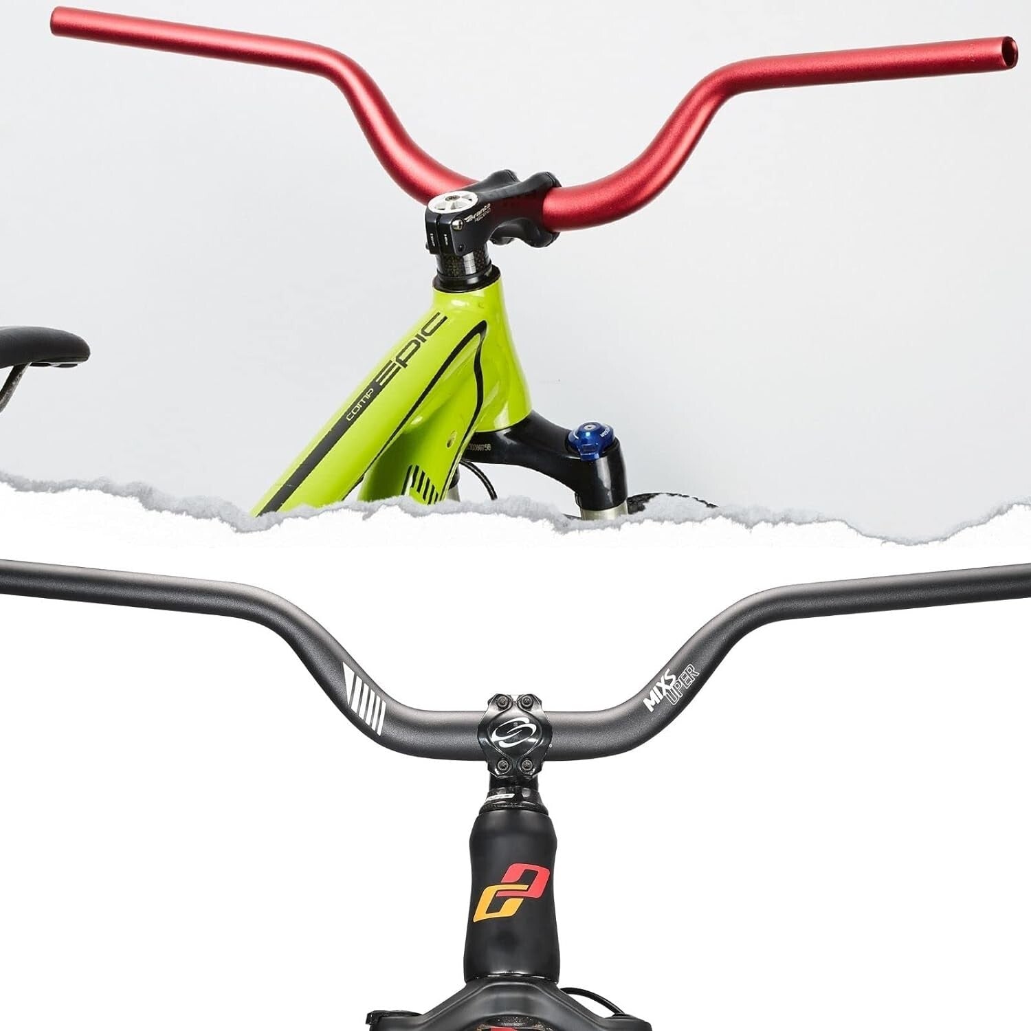 Ergonomic Aluminum Alloy High Riser Handlebar – 780mm Length, Black Finish