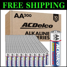 Load image into Gallery viewer, ACDelco 200-Count AA Super Alkaline Batteries, 10-Year Shelf Life Power Pack