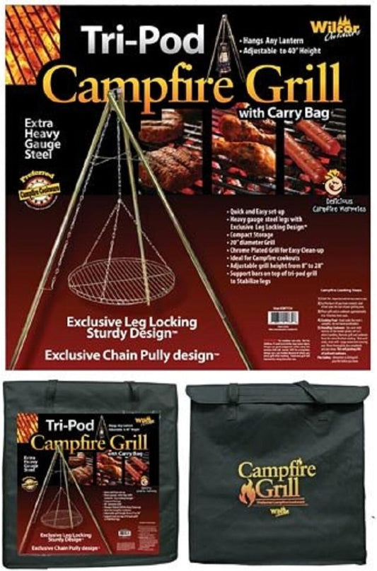 Durable Adjustable Tripod Grill with High Stability for Outdoor Cooking Fun