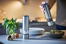 Load image into Gallery viewer, Stainless Steel Electric Pepper and Salt Mills with Adjustable Grind &amp; LED Light