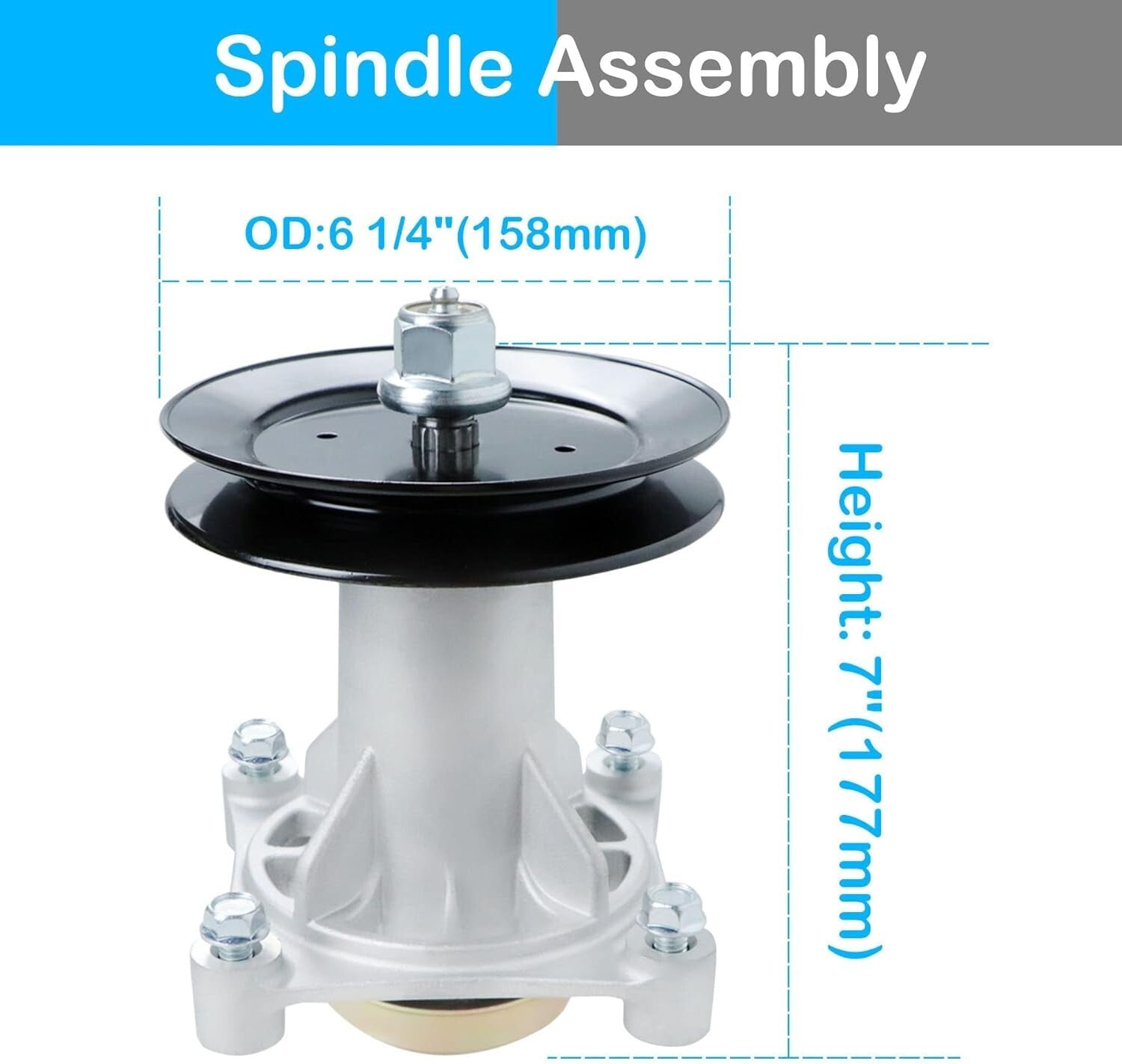 Efficient 2-Pack Spindle Assembly & Pulley for AYP 42", 46", 48", 54" Mowers