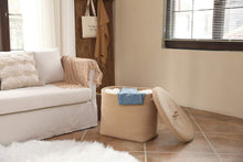 Load image into Gallery viewer, Stylish 22" Rectangular Storage Basket - Soft Cotton Rope for Home Organization