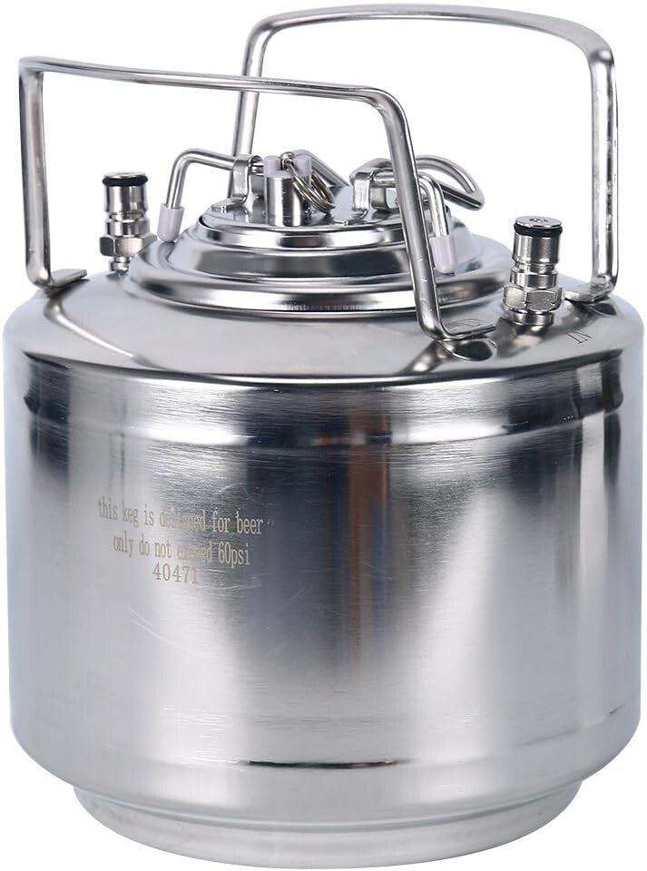 Lightweight 1.6 Gallon Mini Keg System with Real-Time Carbonation Control