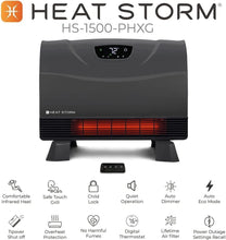 Load image into Gallery viewer, Energy-Efficient Infrared Space Heater, Remote Control, Wall/Floor Mount - 1500W