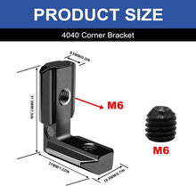 Load image into Gallery viewer, Compact 4040 Aluminum Joint Bracket Set with Nuts and Screws for Custom Builds