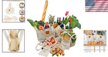 Load image into Gallery viewer, Ultimate Eco-Friendly Grocery Tote Set - 5 Canvas Bags with Pockets and Handles