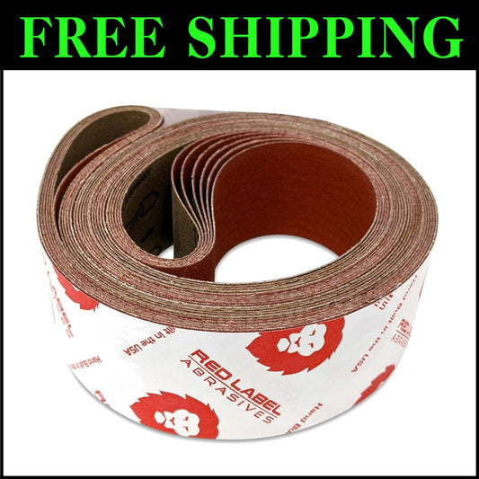 6-Pack of Premium 60 Grit Ceramic Sanding Belts - 2 X 72 Inch for Metal Grinding