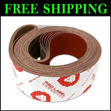 Load image into Gallery viewer, 6-Pack of Premium 60 Grit Ceramic Sanding Belts - 2 X 72 Inch for Metal Grinding