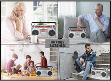 Load image into Gallery viewer, Vintage 80s Style Radio Cassette Player with Bluetooth &amp; USB-Micro SD Slots