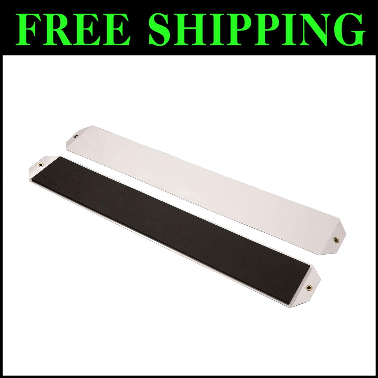 Premium Slide-Out Sleds for RVs - Durable PVC, Slip-Resistant Black/White Pair