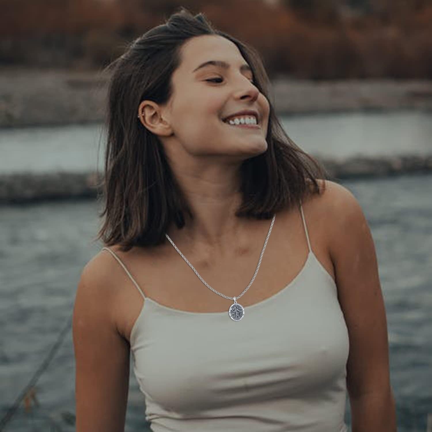 Stylish S925 Sterling Silver St Christopher Necklace - Perfect for Any Occasion