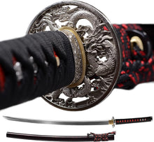 Load image into Gallery viewer, Elegant 28" Japanese Katana – Full Tang and Clay Tempered Damascus Steel Blade