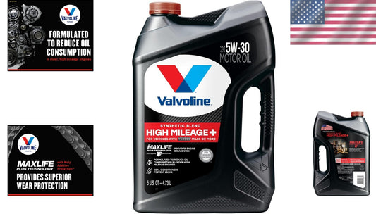 Anti-Wear 5W-30 Motor Oil with MaxLife Plus Protection for Aging Engines, 5 QT