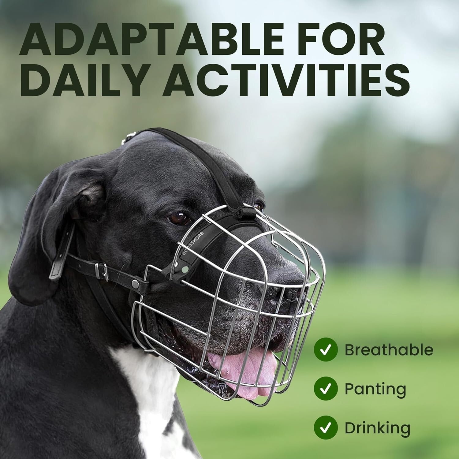 Durable Stainless Steel Dog Muzzle for Great Danes - Comfortable & Humane