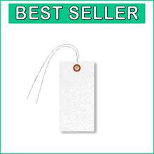 Load image into Gallery viewer, 1000 White Shipping Tags with Pre-Attached Wires - Durable Tyvek, Rectangular