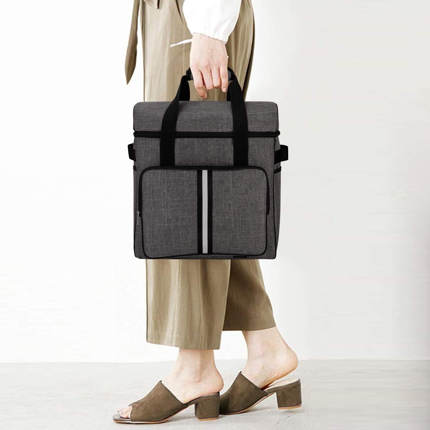 Ergonomic Kitchen Mixer Carrying Bag - Fits 6-8 Quart Mixers with Pockets