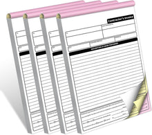 Load image into Gallery viewer, Professional Contractor Invoice Books - 3-Part Carbonless Forms, 7.3 x 11 Inches