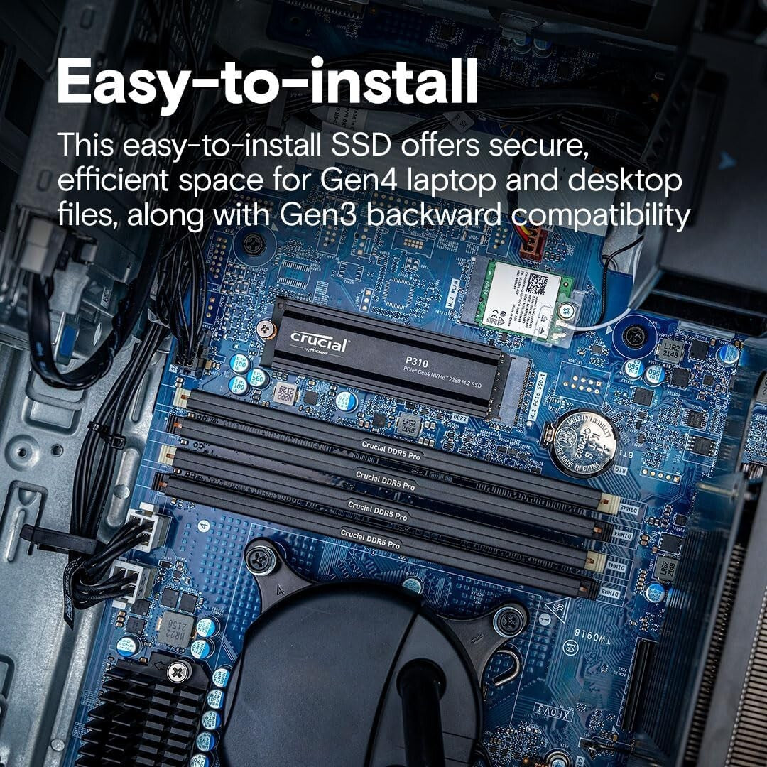 High-Speed 1TB NVMe M.2 SSD with Integrated Heatsink for Gaming & Productivity