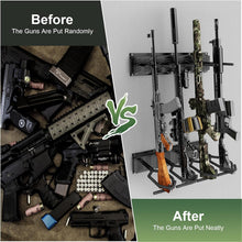 Load image into Gallery viewer, Durable Steel Wall-Mounted Gun Rack - Adjustable Display for Shotguns &amp; Rifles