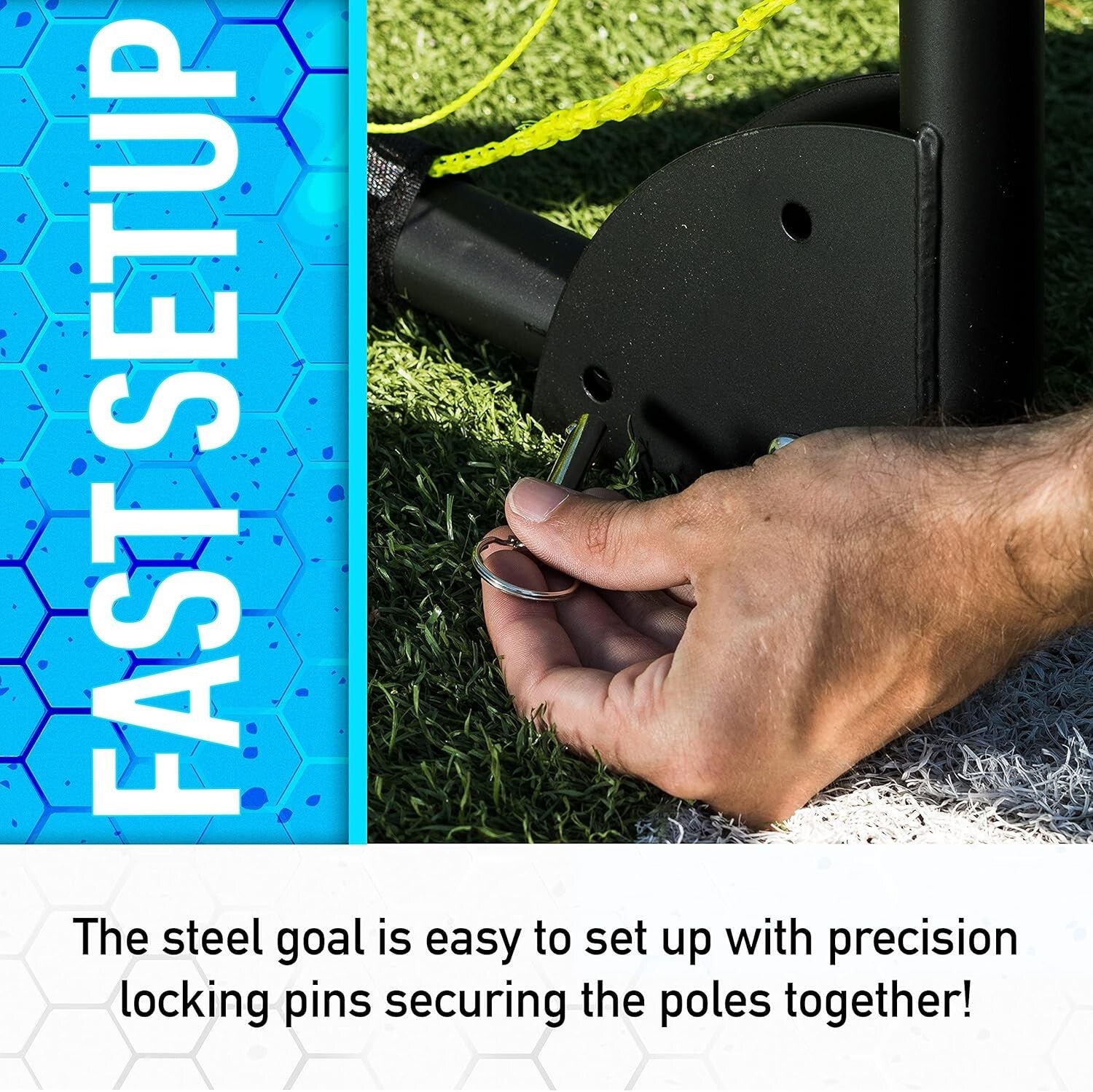 Competition-Grade 6' x 4' Soccer Goals - Lightweight & Easy to Assemble