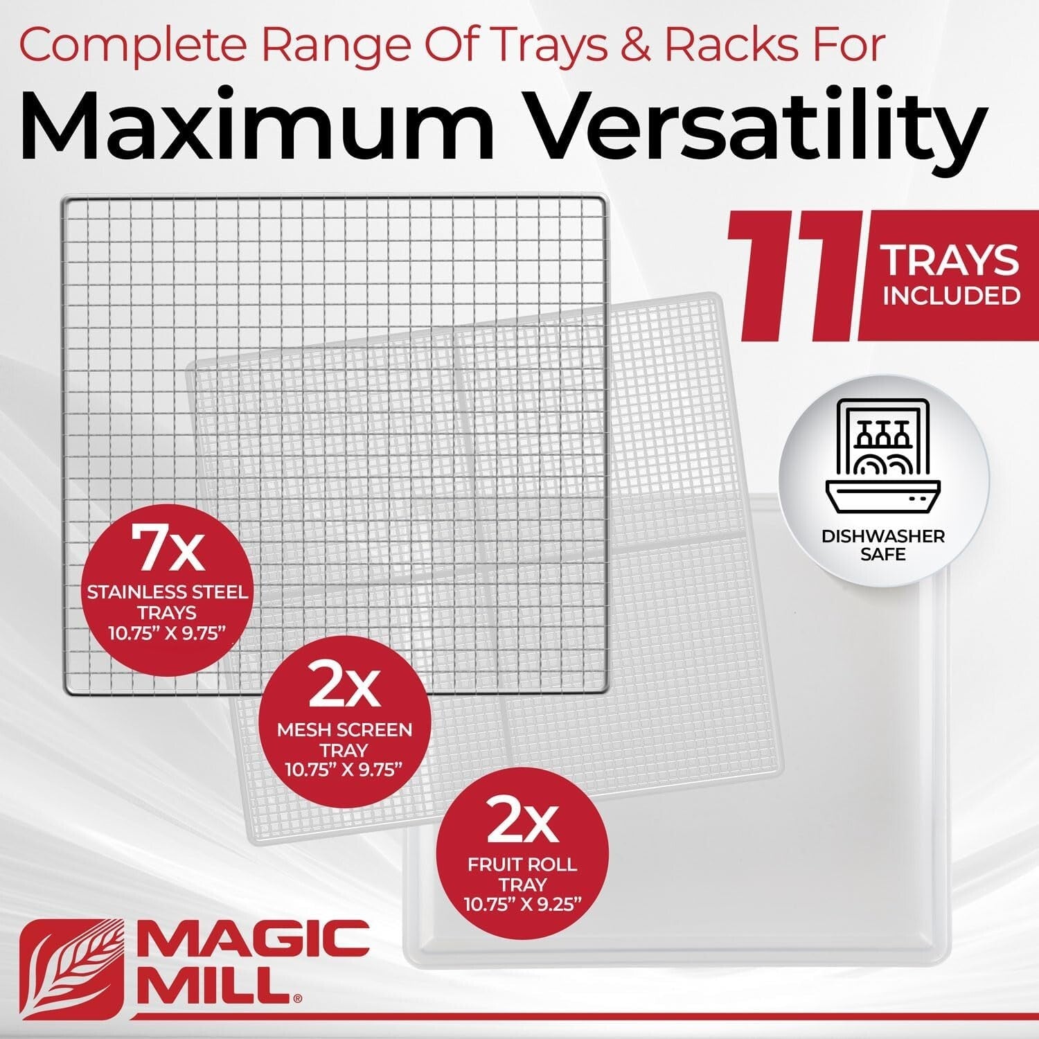 Premium 7-Tray Stainless Steel Food Dehydrator with Digital Timer and Keep Warm