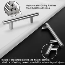 Load image into Gallery viewer, Stylish 50 Pack 3in Brushed Nickel Cabinet Pulls - Ambidextrous, Easy to Install