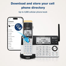 Load image into Gallery viewer, Long Range DECT 6.0 Cordless Phone with 5 Handsets &amp; Bluetooth - 2300 Ft Range