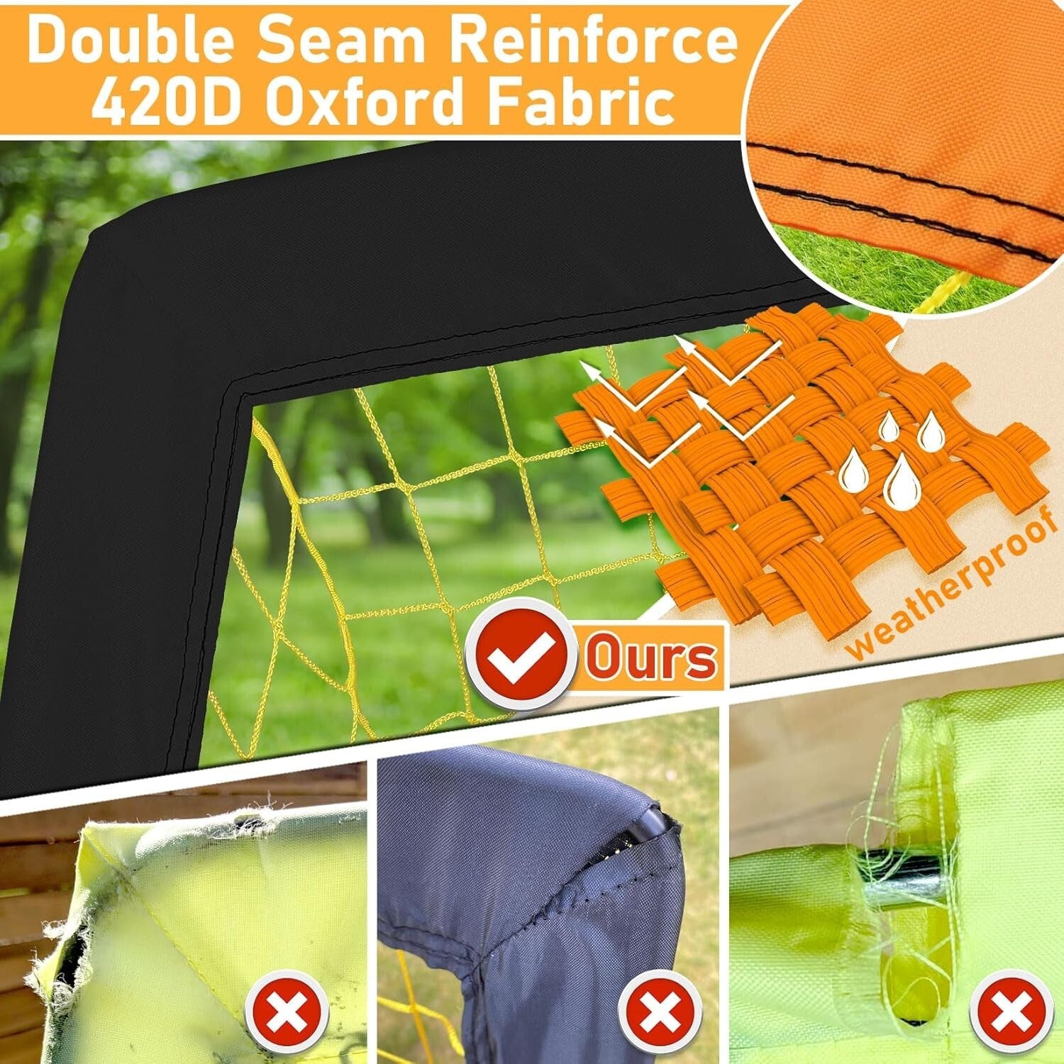 7'x5' Soccer Goal with Weather-Resistant Design for Kids - Ideal Backyard Gift