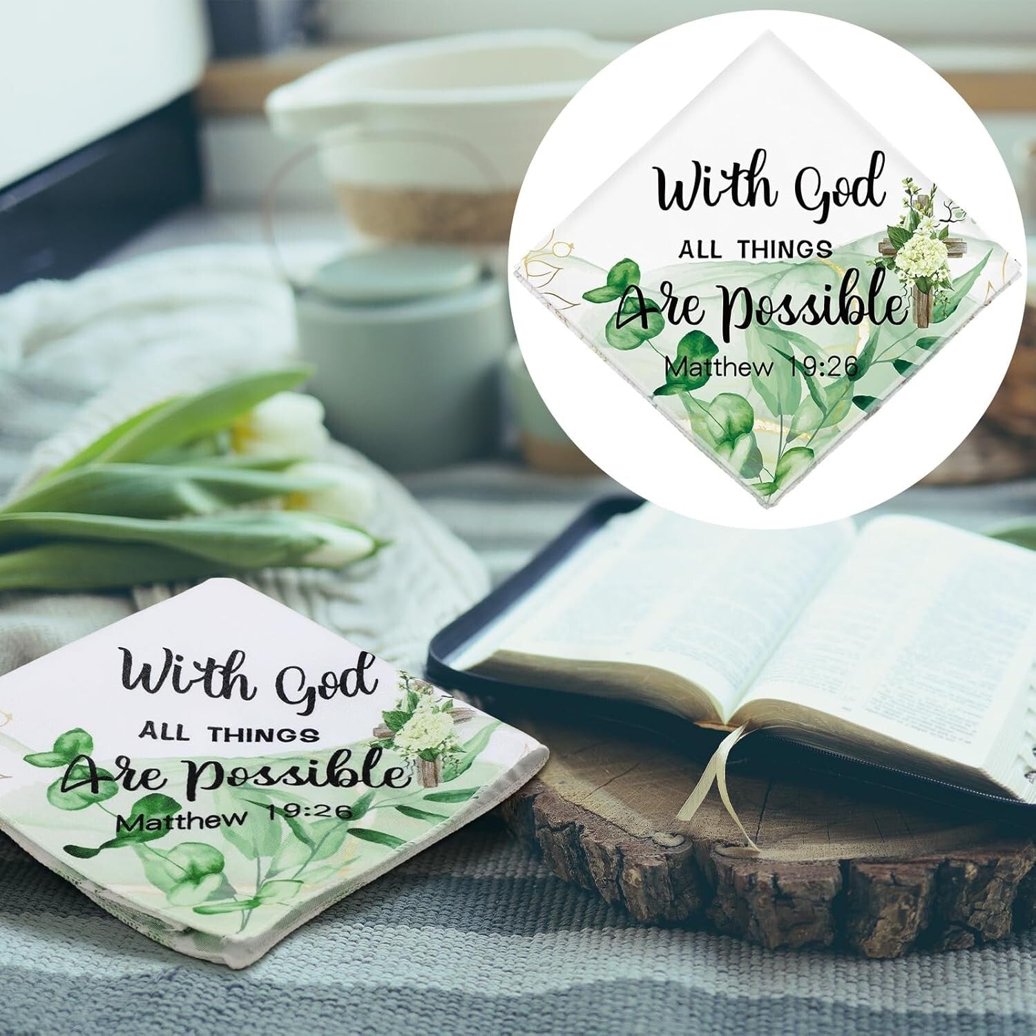 Elegant Bible Verse Handkerchiefs - 80 Inspirational Hankies for All Occasions