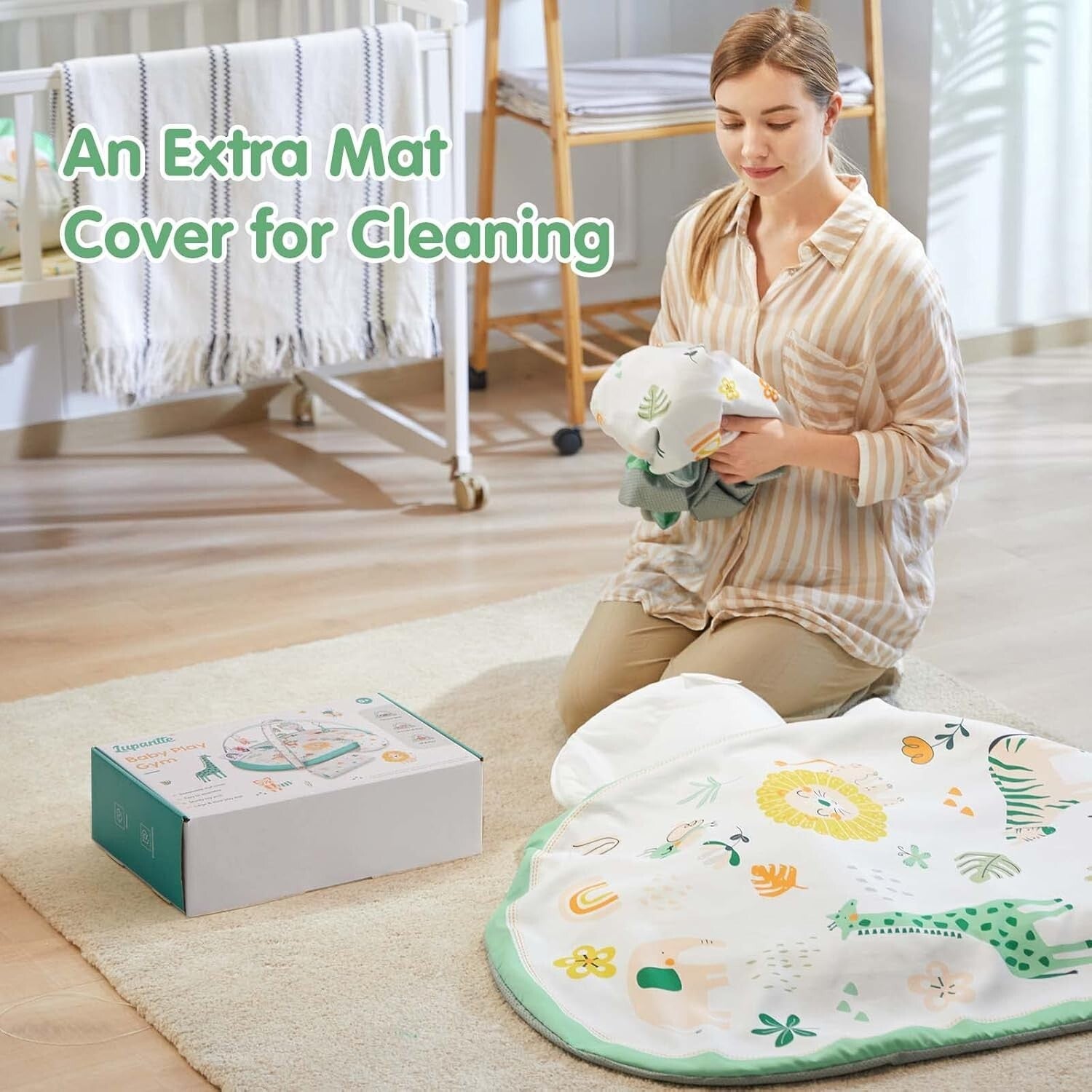 Thicker Baby Activity Mat with Replaceable Covers - Ideal for Early Development