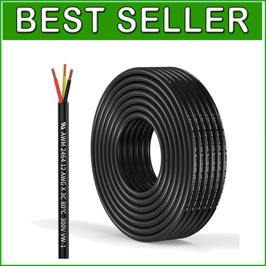 Flexible and Durable 12 AWG 3C Copper Wire - Perfect for Automotive & Home Use