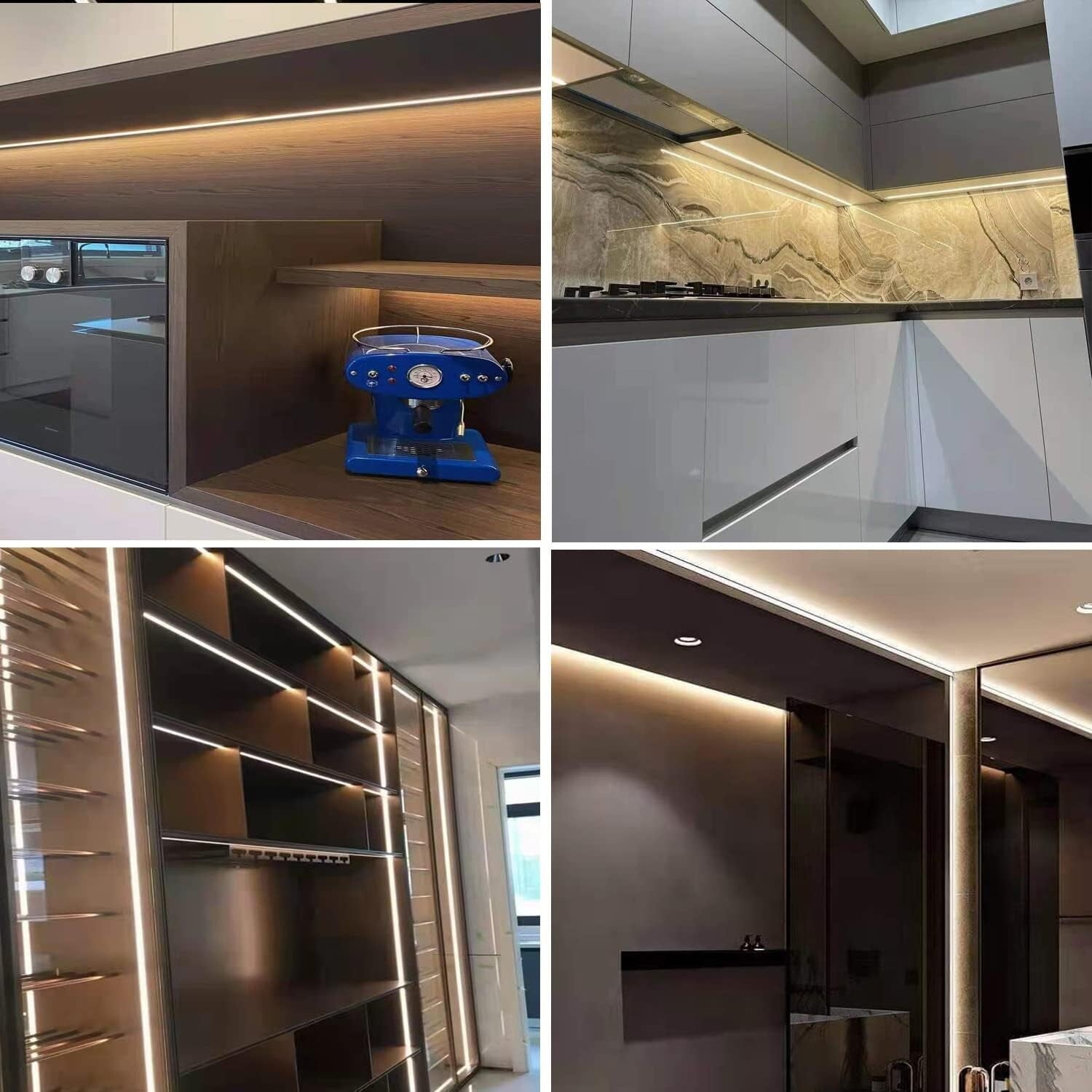 20-Pack Customizable 3.3Ft Black LED Aluminum Channels for Easy Installation