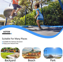 Load image into Gallery viewer, 8FT Outdoor Trampoline with Safety Enclosure &amp; Basketball Hoop for Hours of Fun
