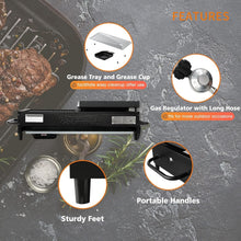 Load image into Gallery viewer, Black 4-Burner Tailgater Grill with Removable Grease Cup - Perfect for Outdoors