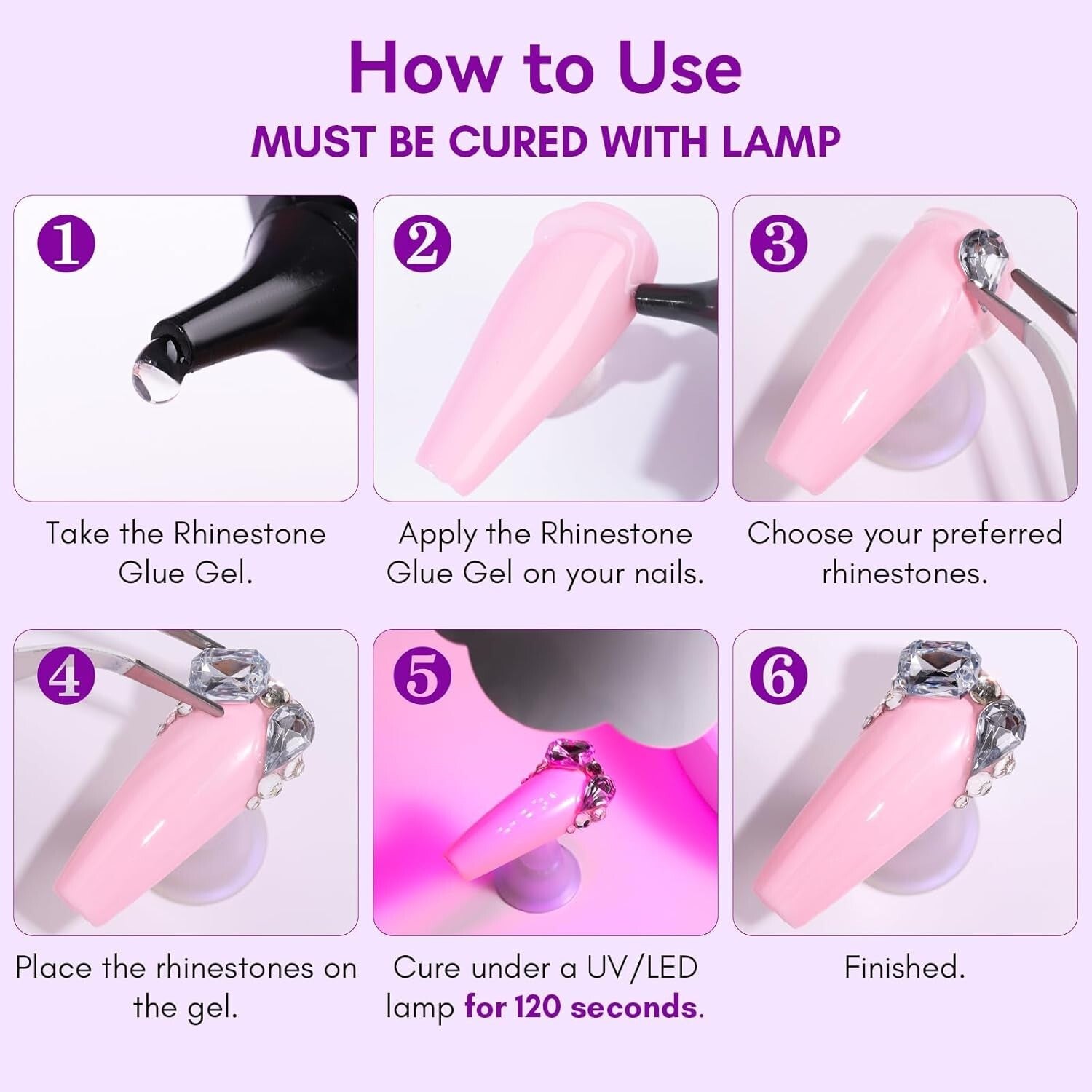 12PCS Strong Gel Adhesive for Nail Art – Safe, Mess-Free, Professional Quality