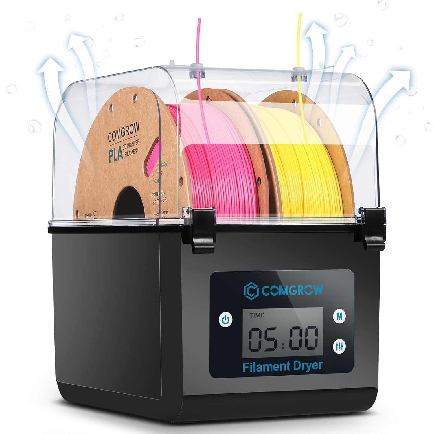 Compact 3D Printer Filament Dryer - Safe Storage for Optimal Prints