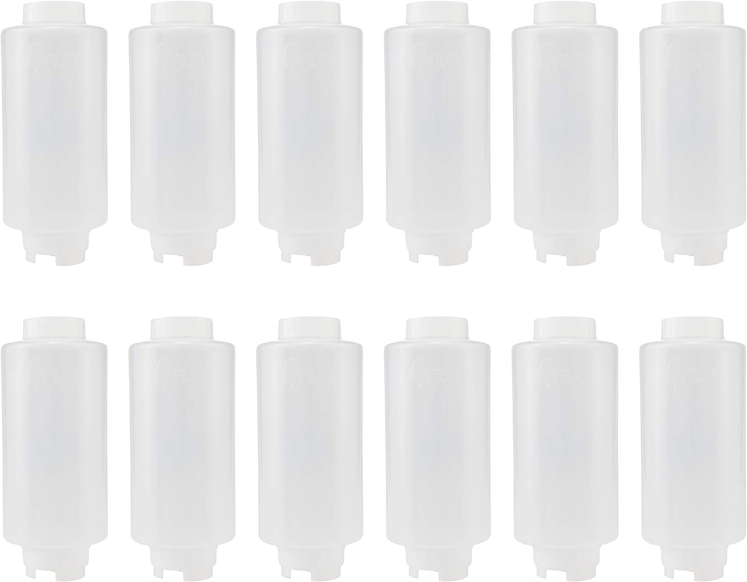Reusable 32 oz FIFO Squeeze Bottles - 12 Pack for No-Waste Cooking & Painting
