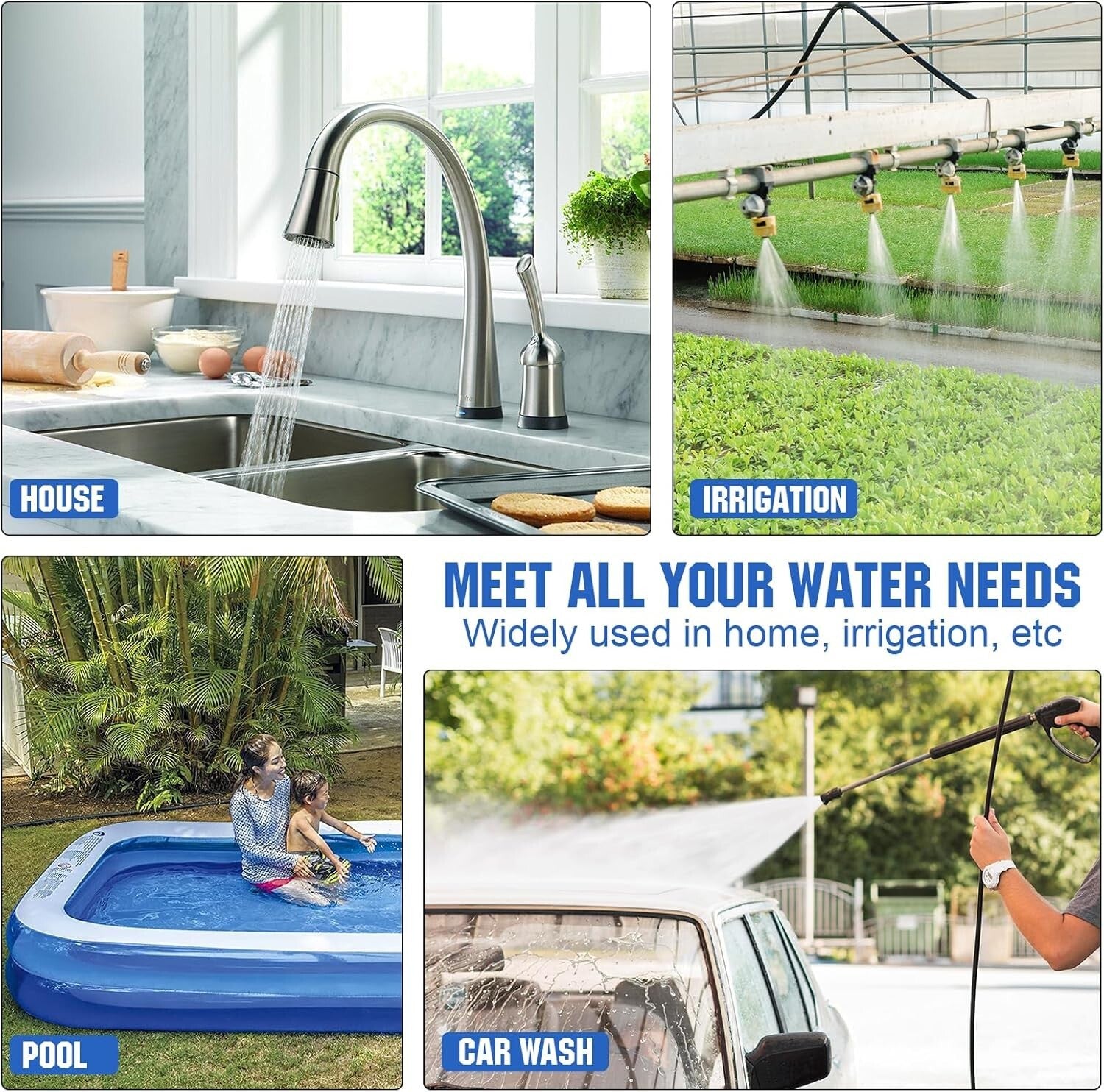 High Flow 6 GPM Brushless Water Diaphragm Pump - Ideal for Pools & Rain Barrels