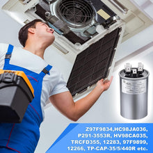 Load image into Gallery viewer, High-Performance 45/5 MFD Capacitor Set for Air Conditioning Units - 370V/440V