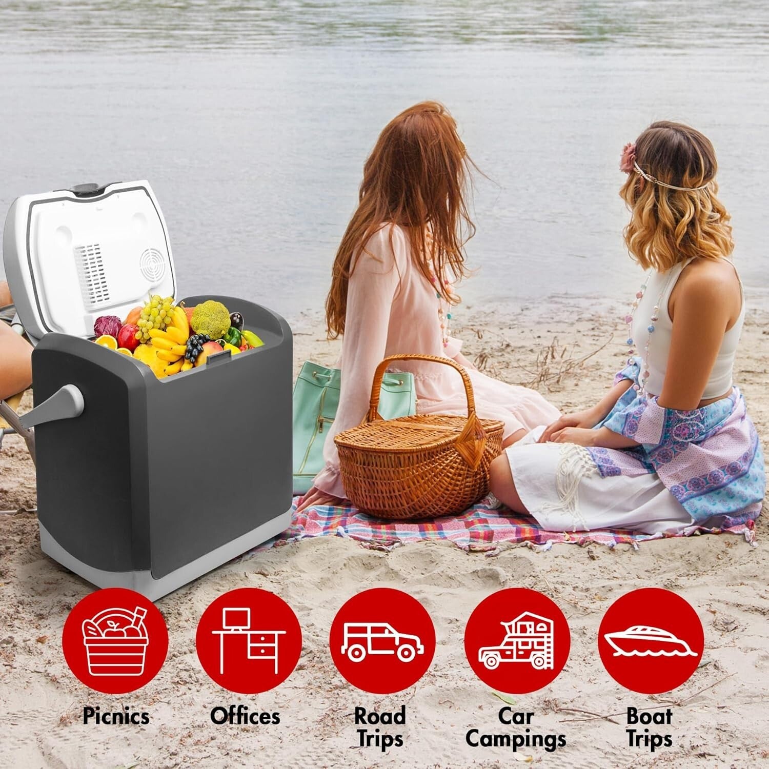 2-in-1 Portable Thermoelectric Cooler/Warmer – 24L for Ultimate Travel Comfort