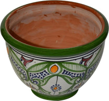 Load image into Gallery viewer, Handcrafted Moroccan Ceramic Planter with Drainage Hole - Multicolor Elegance