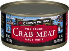 Load image into Gallery viewer, Fancy White Crab Meat Cans - 12 Pack of Wild-Caught Quality Seafood for Dishes