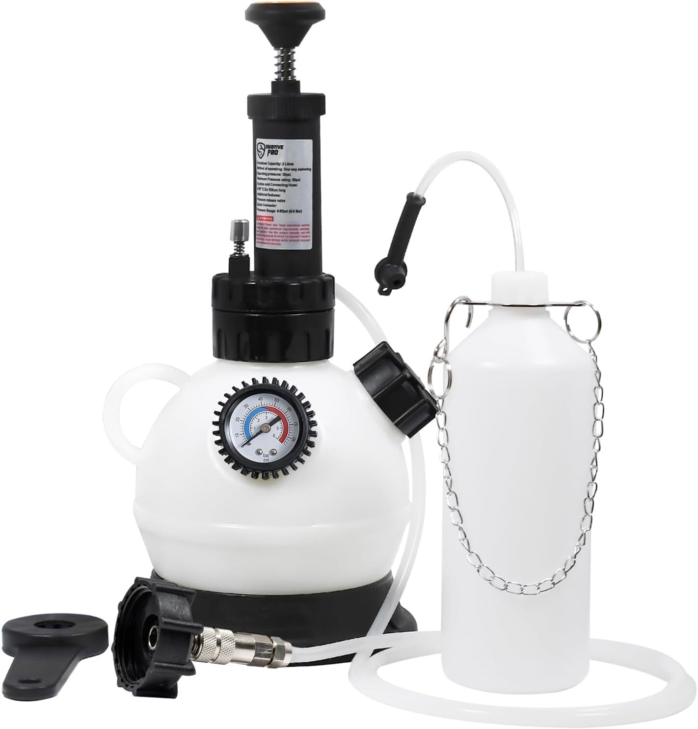 Professional 2L Brake Bleeder Fluid Pump with Pressure Gauge for European Cars