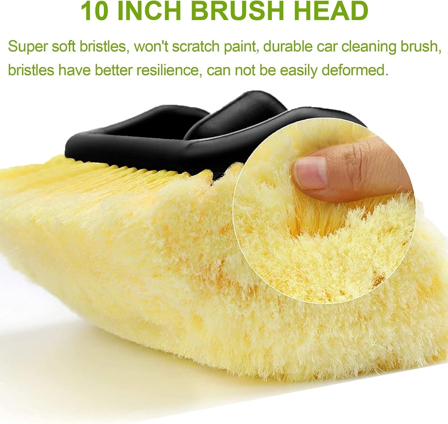 Extendable 11-Foot Car Wash Brush - Multi-Purpose Soft Bristles for All Surfaces