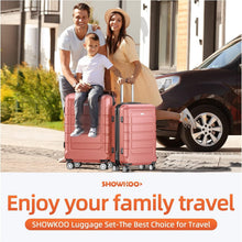 Load image into Gallery viewer, Lightweight Expandable Luggage Set with TSA Lock - Elegant Rose Gold Collection