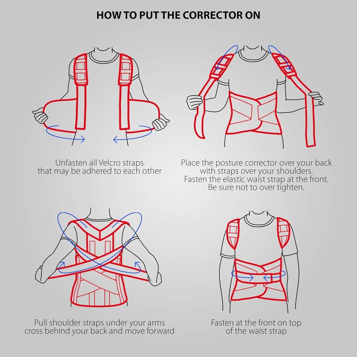 Adjustable TLSO Full Back Brace for Thoracic Kyphosis and Herniated Disc Relief