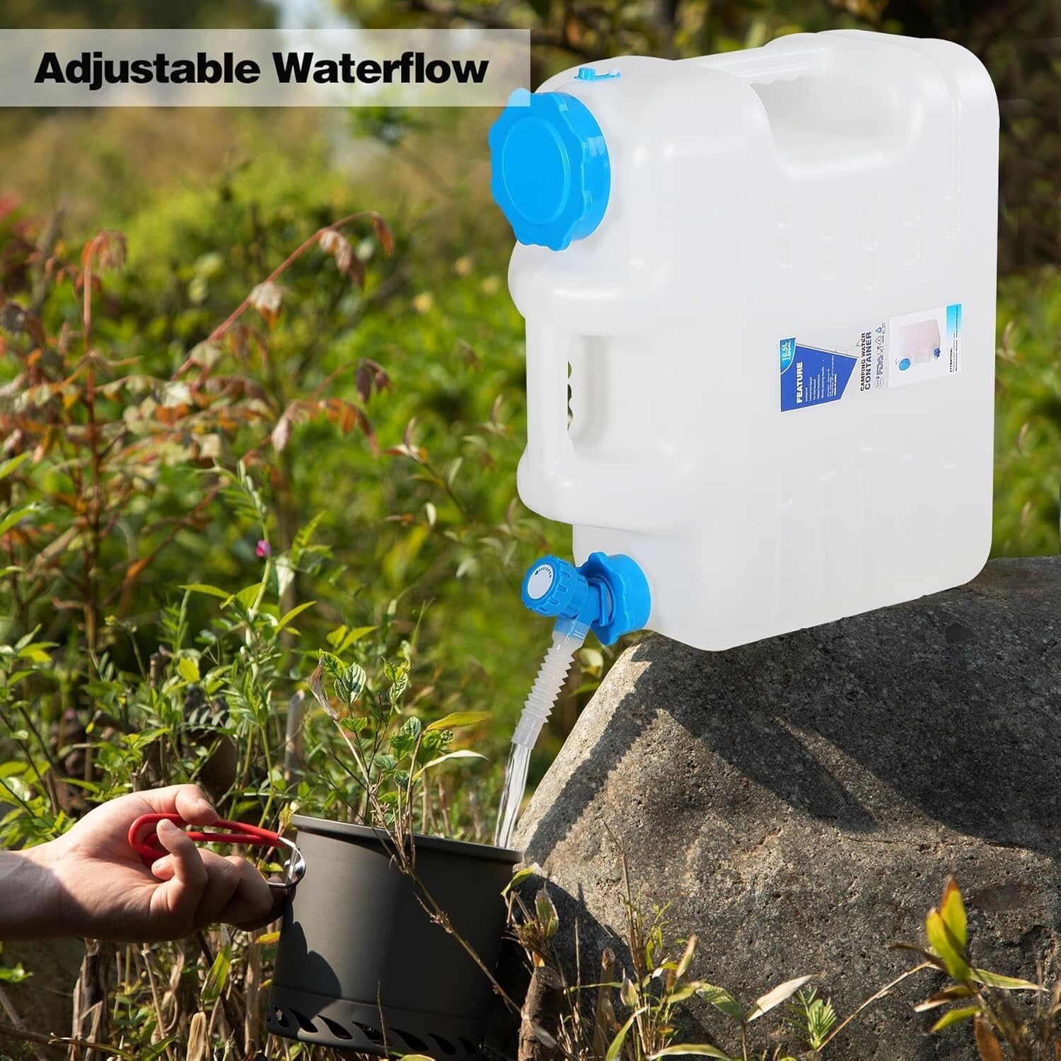 5-Gallon Portable Water Container with Spigot: Perfect for Camping & Emergencies