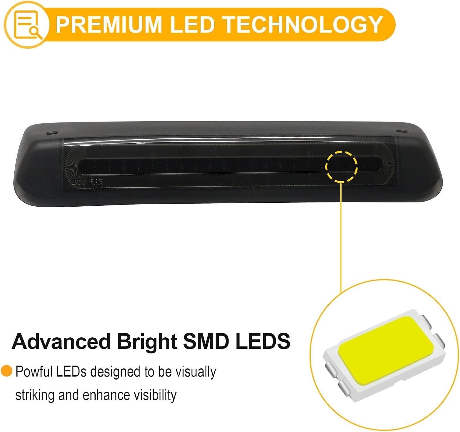 Plug and Play Waterproof LED Third Brake Light for F150/Explorer - Modern Design