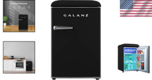 Load image into Gallery viewer, Retro Mini Refrigerator with Adjustable Thermostat - 2.5 Cu Ft in Elegant Black